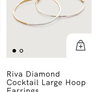 Monica Vinader New in box Riva Diamond Cocktail Large Hoop Earrings
